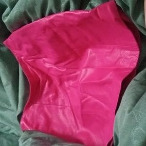 Pink Leather Vintage Skirt